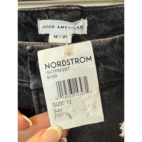 Good American GCTP602BT Women's Size 31 Black Good Classic Ankle Slim Jeans NWT - Picture 9 of 9